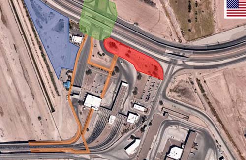 Map showing proposed pedestrian improvements